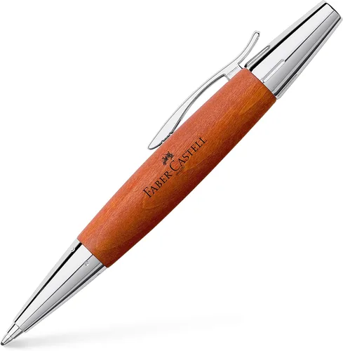 Vista 2 de Faber Castell 148383 E-Motion Twist Cromo/Madera Negro Bolígrafo