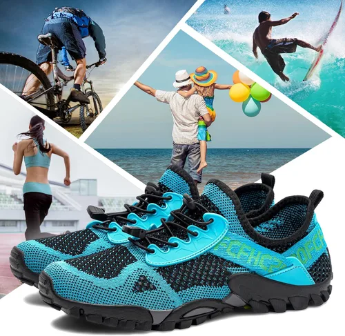 Vista 7 de SOBASO Zapatos de agua para mujer, secado rápido, senderismo, natación, playa, río, zapatos para pesca, deportes acuáticos, buceo, vela, viajes