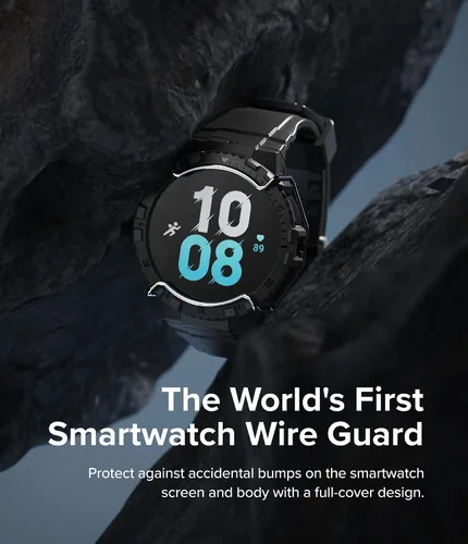 Vista 6 de Ringke Fusion-X Guard [correa + funda] compatible con Samsung Galaxy Watch 5/4 de 1.732 in con correa, resistente a los golpes, funda resistente a