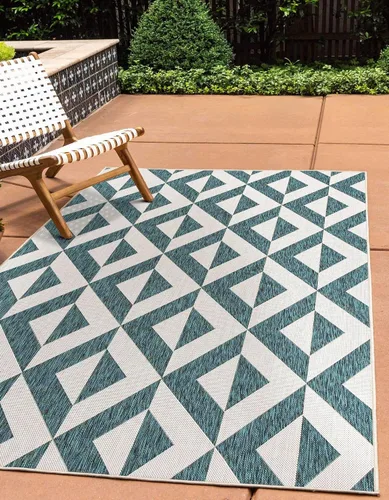 Vista 27 de Unique Loom Jill Zarin Outdoor Collection - Alfombra rectangular (2 pies 2 pulgadas x 3 pies 1 pulgadas, rectangular, beige y marrón)