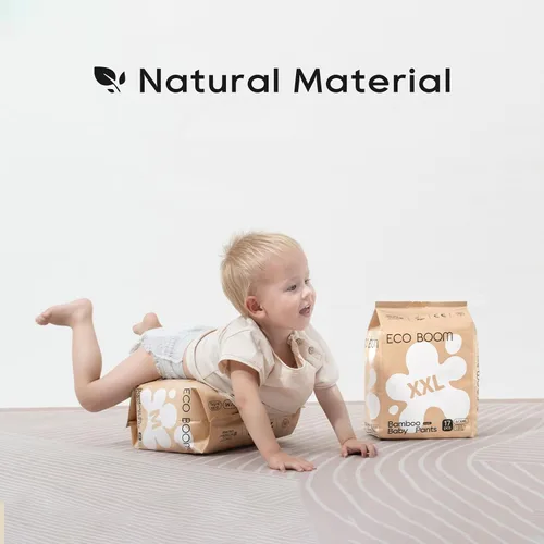 Vista 3 de ECO BOOM Pantalones de entrenamiento para niños pequeños, hipoalergénicos para pieles sensibles, talla 3 (M) adecuado para 13 a 24 libras, 26