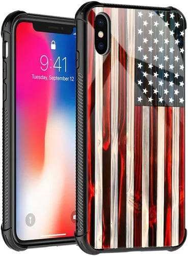 Vista 14 de Funda compatible con iPhone XS, funda para niñas y mujeres, cielo azul, flor, luna y mariposa