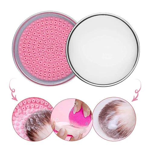 Vista 6 de DUcare Limpiador de Brochas de Maquillaje Champú Jabón Sólido Tapete de Limpieza de Brochas Elimina Color Cosmético Almohadilla Limpiadora