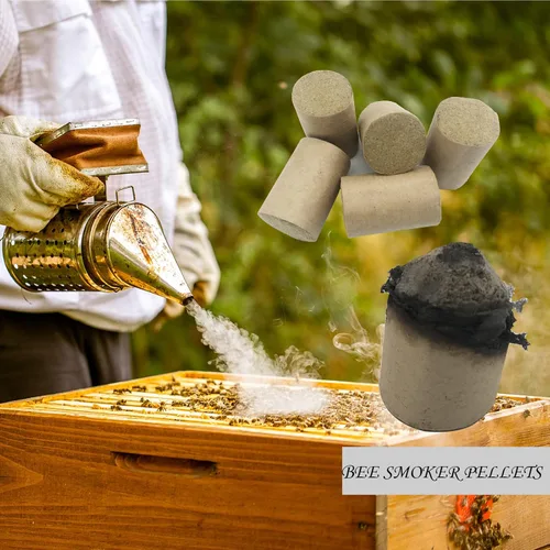 Vista 3 de Pellets para ahumadores de abejas, 108 unidades, herramientas de apicultura, pellets naturales para ahumar, pellets de ahumador de colmena de abeja