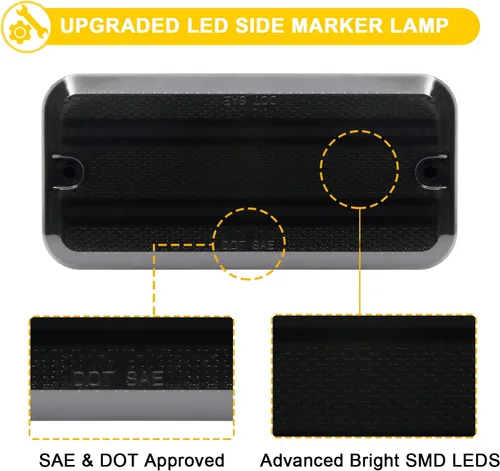 Vista 4 de Luces de posición laterales para G1500-G3500 G10-G30 1985-1996 Iluminación 3D DOT SAE