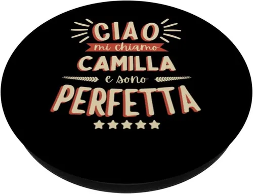 Vista 2 de Camilla Idea Regalo Personalizzata Amica Nome Divertente PopSockets Standard PopGrip