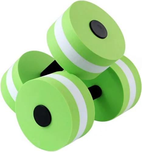 Vista 10 de Mancuernas de agua para ejercicio aeróbico de agua, mancuernas de espuma de resistencia para piscina, mancuernas acuáticas de EVA, barra de yoga