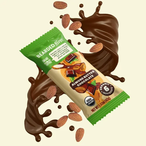 Vista 7 de Bearded Brothers Barras energéticas veganas orgánicas, sin gluten ni soja, paleo, enteras 30 Sin OMG, bajas glucémicas, altas en proteínas, fibra