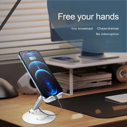 Vista 7 de XcaseBar Soporte para teléfono celular, soporte ajustable para teléfono con una base giratoria de 360°, adecuado para todos los modelos de teléfono