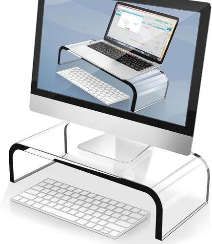 Vista 8 de AboveTEK, soporte para monitor de acrílico, Multicolor 20 pulgadas