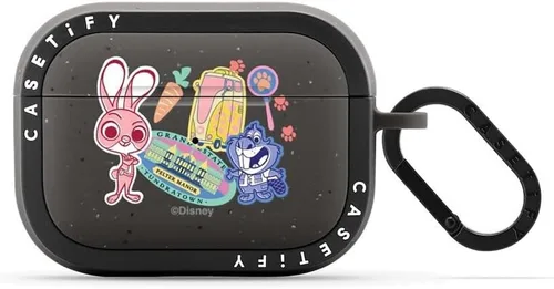 Vista 35 de CASETiFY AirPods Pro (1ª/2ª Gen) Estuche Bounce con Anillo [Colaboración Frozen] - Copo de Nieve de Anna - Taupe Mate
