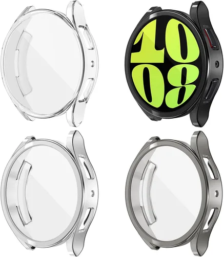 Vista 16 de (Paquete de 4) Funda Protectora de Pantalla Compatible para Samsung Galaxy Watch 6 de 40 mm (Versión 2023) Funda de Silicona Protectora Completa