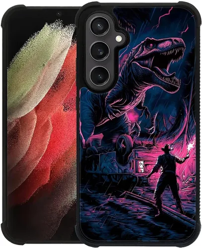 Vista 101 de Funda compatible con Samsung Galaxy S23, diseño de elefantes africanos, diseño increíble a prueba de golpes, antiarañazos, carcasa trasera