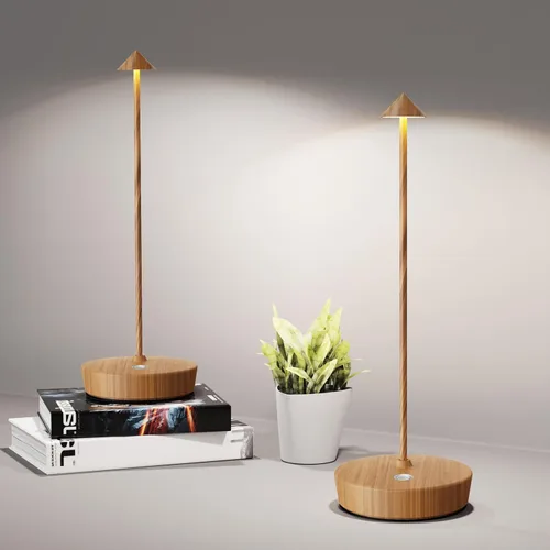 Vista 14 de Lámparas de mesa inalámbricas recargables, 6000 mAh, funciona con pilas, lámpara de escritorio LED para exteriores, impermeable, portátil, táctil