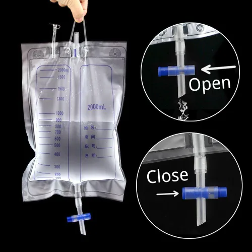 Vista 5 de recolector de orina portátil bolsa orinal de 67.6 fl oz
