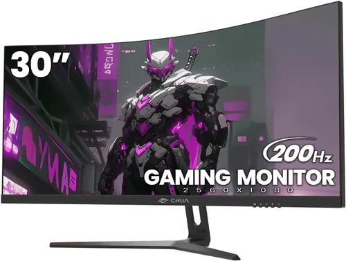 Vista 11 de CRUA Monitor curvo de 27 pulgadas, panel VA FHD (1920 x 1080P), 100 HZ, monitor de computadora profesional 120% sRGB, biseles estrechos en tres
