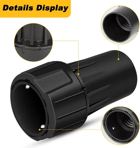 Vista 4 de 1 paquete de repuesto para conector universal Dewalt DWV9000 compatible con extractores de polvo DeWalt, color negro