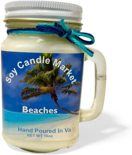 Vista 86 de Velas perfumadas de soja Velas hechas a mano y altamente aromáticas que queman hasta 85 horas en tarro de cristal, perfectas para decoración