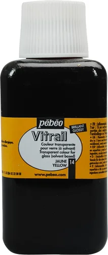 Vista 11 de Pebeo Vitrail, pintura efecto vitral, botella de 8.5 fl oz, color azul oscuro