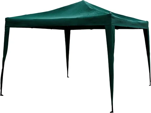 Vista 2 de Cenador de toldo desplegable verde de 10 x 10 pies para exteriores