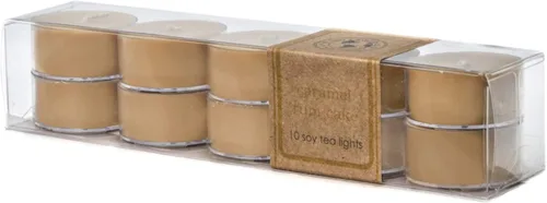 Vista 11 de ECO CANDLE CO. Vela reciclada, té negro y miel, 6 oz. - Aromas de té picante, nuez moscada, miel y naranja - 100% cera de soja, sin plomo, etiqueta