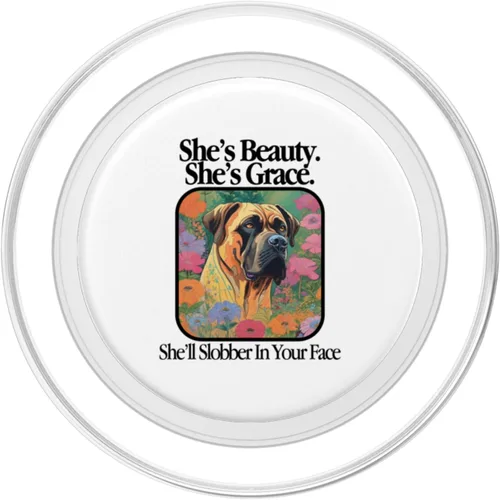 Vista 2 de Divertido mastín sarcástico de toro perro Slobber Lover Canine Puppy PopSockets MagSafe PopGrip para iPhone