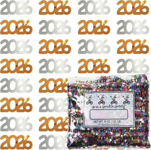 Vista 13 de Confetti Year 2023 Blue Royal, Orange Combo - 2 bolsas de media onza (1 oz)