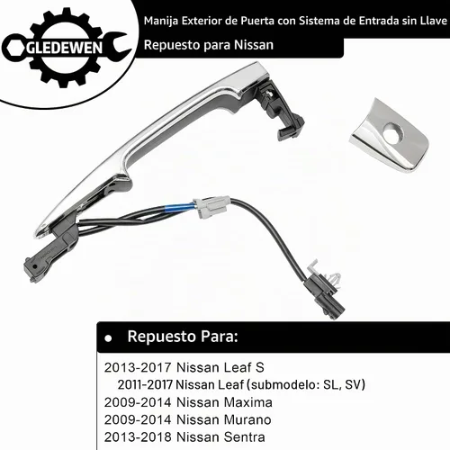 Vista 2 de Manija de puerta lateral del conductor, apta para Nissan Sentra Murano