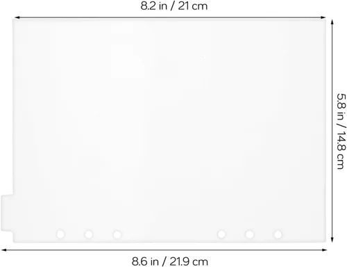 Vista 2 de STOBOK Bloc de notas duro diario de papel de plástico clasificado inserta planificador desmontable anillo vertical, separadores de páginas