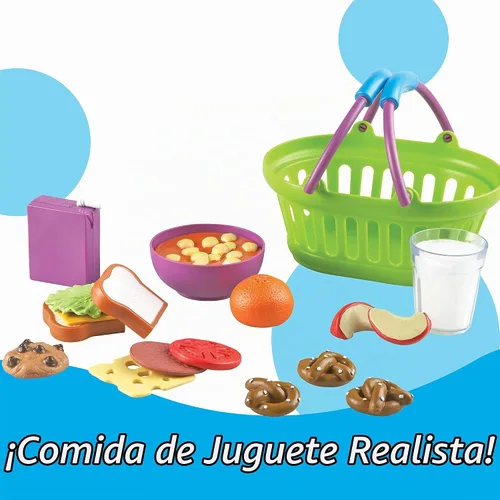 Vista 3 de Learning Resources Paquetes de desayuno, comida y cena de juguete New Sprouts, 3 juegos, alimentos de juguete para niños, de 2 años en adelante
