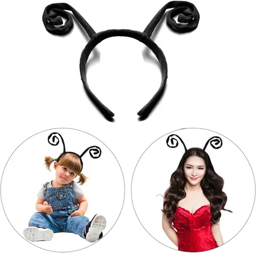 Vista 2 de Utavu Diadema de antena de mariposa con diadema de insectos, accesorios de disfraz de abeja, para niños, niñas, adultos, festivales, suministros