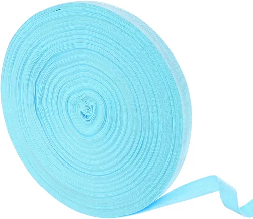Vista 63 de uxcell Cinta de sarga de algodón de 50 yardas, cinta de espiga de 3/8 pulgadas para coser ropa, manualidades (azul)