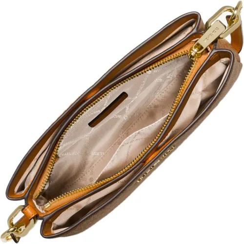 Vista 2 de Michael Kors Trisha - Bolso cruzado mediano de cuero con triple compartimento