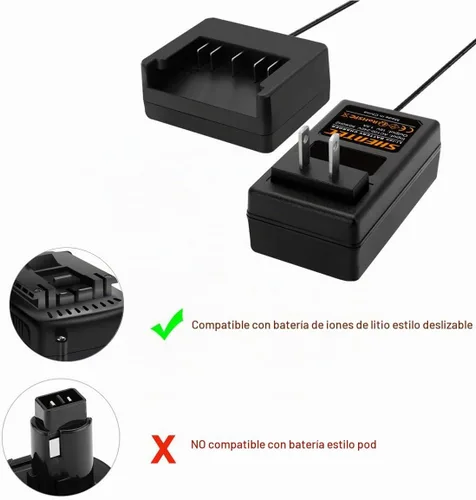 Vista 7 de Shentec Cargador de batería de iones de litio de 18 V compatible con Bosch