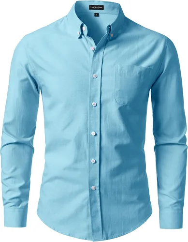 Vista 22 de LucMatton Camisa Oxford ligera de manga larga para hombre