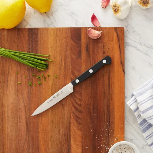 Vista 4 de HENCKELS Classic Razor-Sharp - Juego de cuchillos de 2 piezas, cuchillo Santoku de 5 pulgadas, cuchillo de pelar, diseño alemán informado por más