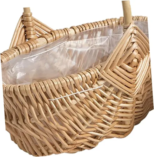 Vista 4 de NOLITOY Cesta de la compra de la rota de la cesta de la porción de la fruta del niño de madera