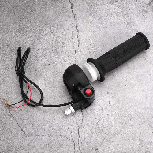 Vista 5 de Acelerador de motocros,Cable de agarre del acelerador del acelerador, empuñaduras del acelerador con interruptor de parada para manillar de moto 47
