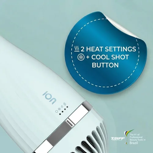 Vista 6 de TAIFF Cepillo secador de turmalina – Cepillo térmico iónico de 1200 W con cabezal extraíble – Secador de pelo portátil Cepillo alisador y rizador