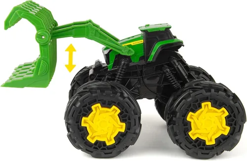 Vista 3 de John Deere Monster Treads Rev Up Tractor Toy Tractor Toys - Neumáticos y sonidos estilo camión monstruo - 10 pulgadas - Edades 3 años en adelante