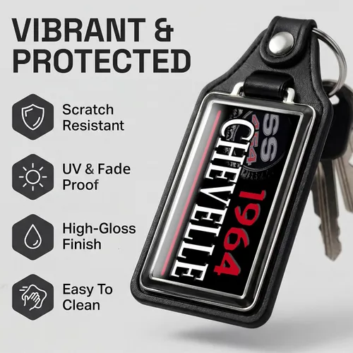 Vista 4 de Brotherhood Llavero de coche para Chevelle - Llavero de modelos clásicos para hombres y mujeres, llavero de regalo
