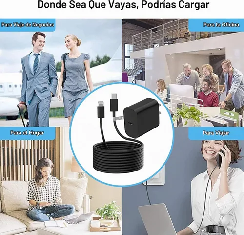 Vista 9 de Cargador rápido para iPhone 11 12 13 14, paquete de 2, cargador de iPhone de 20W, adaptador de bloque de carga rápida con cable de sincronización