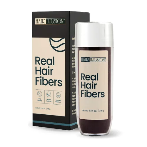 Vista 11 de Aerosol de fibras de cabello naturales, no sintético, de Hair Illusion, Negro