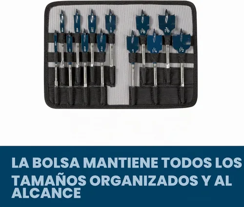 Vista 7 de Bosch Daredevil DSB5013P, juego de 13 brocas pala