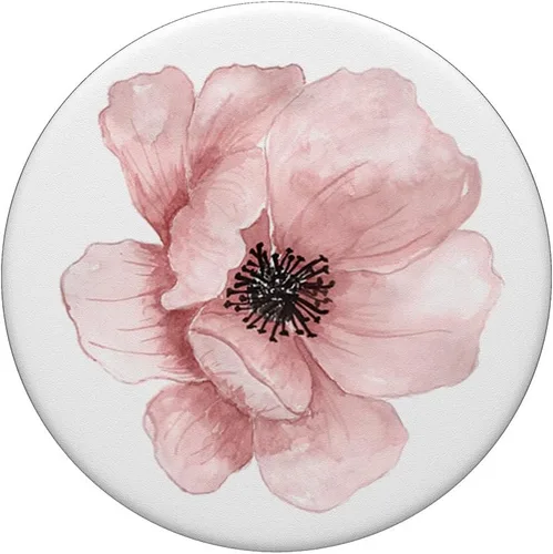 Vista 3 de Flor de peonía rosa – PopSockets agarre y soporte para teléfonos y tabletas