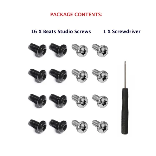 Vista 3 de Reemplazo de tornillos para diadema Studio 3, Beats Studio 3 piezas de repuesto para auriculares Beats Studio 2.0 con cable/inalámbricos