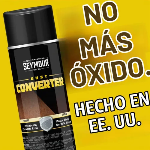 Vista 12 de Seymour Convertidor de óxido 16-45, negro Converts rust on iron and steel into a black, paintable primer; cuts sanding and wire brushing, seals