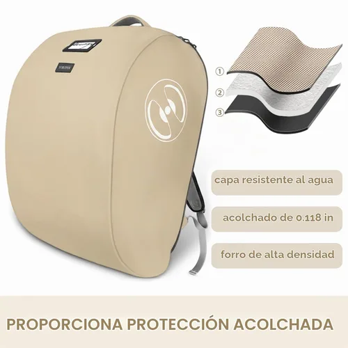Vista 3 de YOREPEK Bolsas acolchadas para asiento de automóvil para viajes aéreos, se adapta al asiento de automóvil Doona con base isofix, mochila resistente