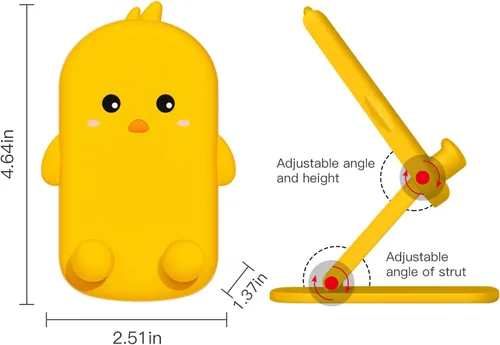 Vista 6 de Lindo soporte plegable y ajustable para teléfono celular, protección de silicona compatible con iPhone 16, 15, 14, 13, 12 Pro Max, iPad, tableta