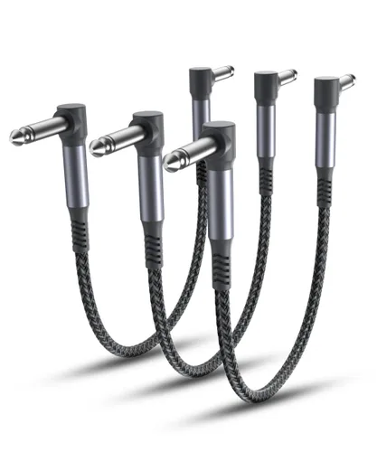 Vista 9 de Elebase Cables de parche de guitarra de 12 pulgadas, paquete de 3 Negro